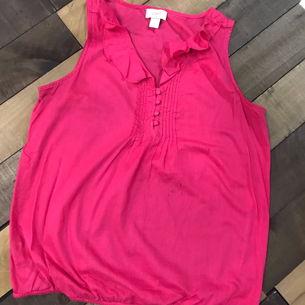 Banded Bottom Cute Pink Tank!